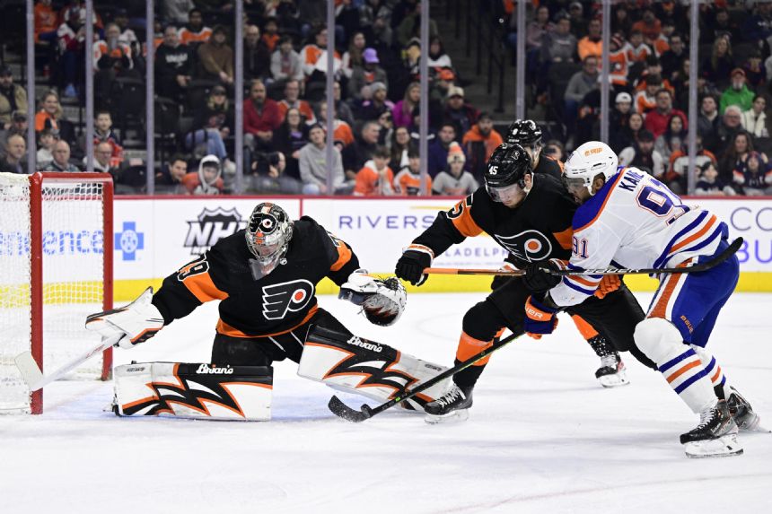 Van Riemsdyk, Hart lead Flyers to shootout win over Oilers