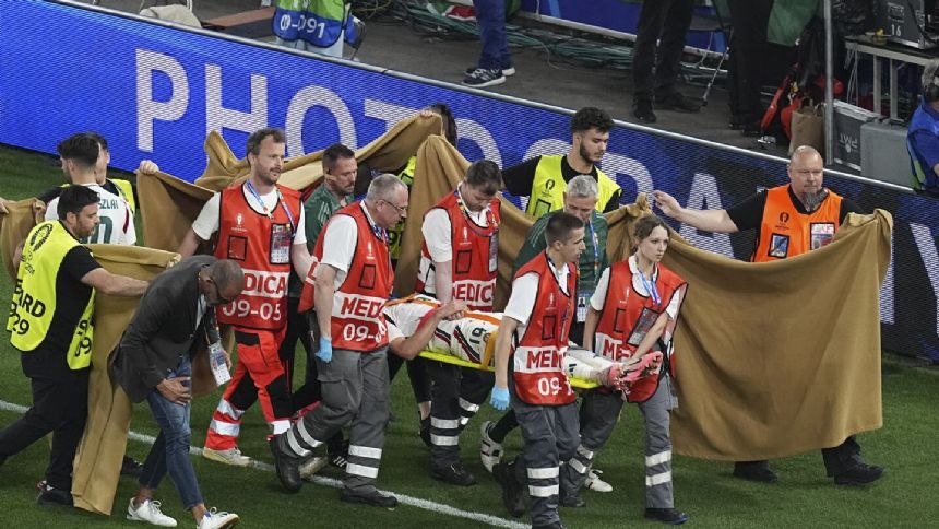 Varga back in Hungary 2 days after surgery on facial fractures following collision at Euro 2024