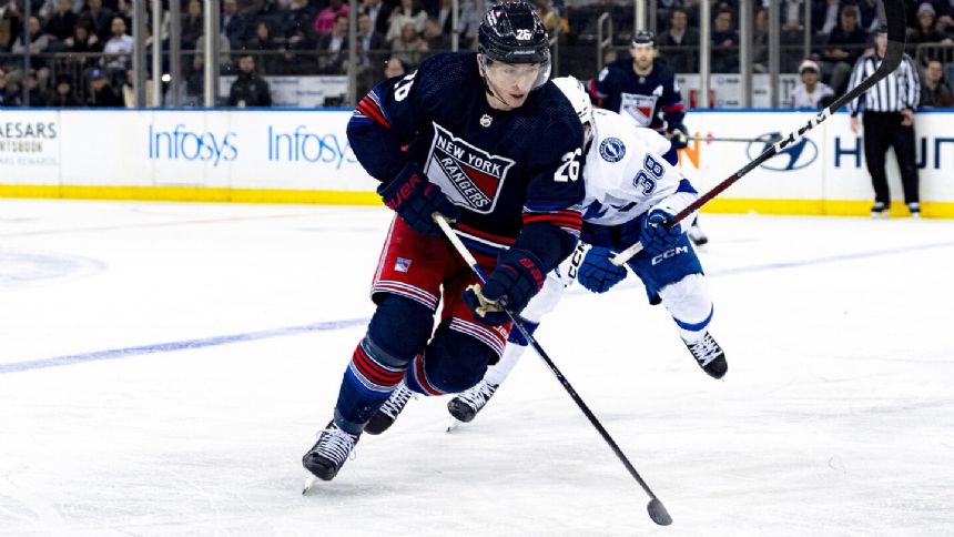 Vesey scores twice, Quick wins again as Rangers down Lightning 3-1