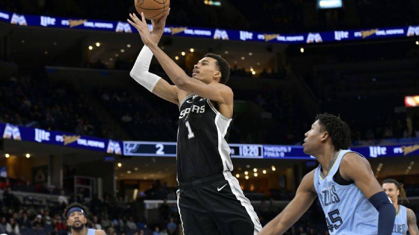 Victor Wembanyama has 18 points, seven blocks as Spurs ease past Grizzlies 102-87