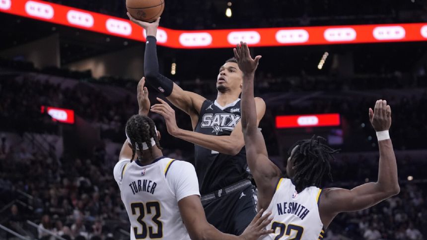 Victor Wembanyama has 31 points, 12 rebounds as Spurs top Pacers 117-105