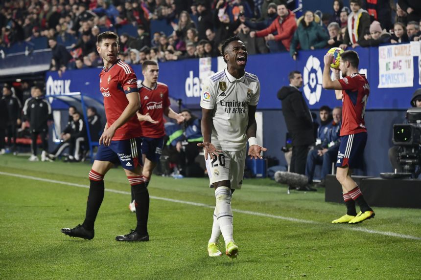 Vinicius again the target of insults in Spanish league match