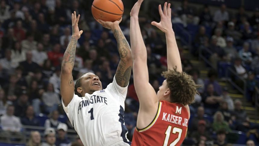 Wahab, Baldwin Jr. have double-doubles to help Penn State beat Maryland 85-69 in finale