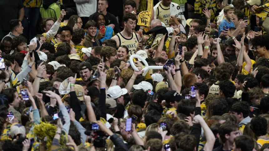 Wake Forest edges No. 8 Duke 83-79. Court storming leaves Filipowski shaken up