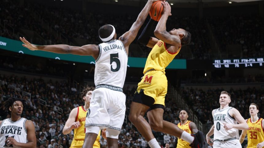 Walker, Hall help Michigan State fend off Maryland 63-54