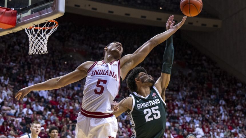 Ware scores 28, hits tie-breaking free throw in Indiana's 65-64 win over Michigan State