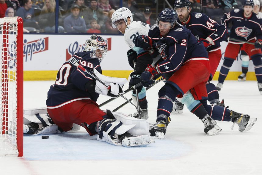 Wennberg, McCann lead Kraken to 4-2 win over Blue Jackets