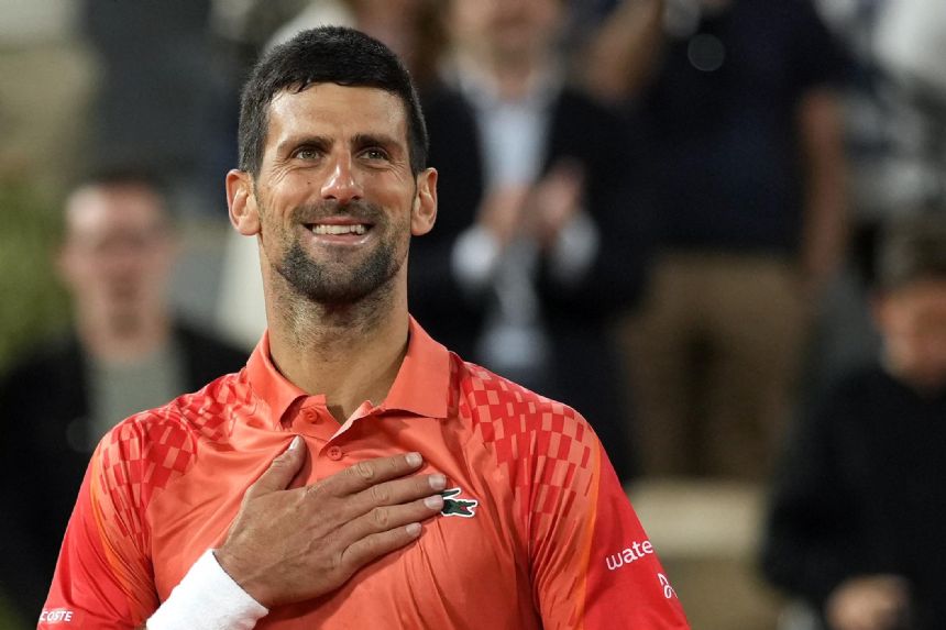 What was that thing on Djokovic's chest at the French Open? He jokes it's connected to Iron Man