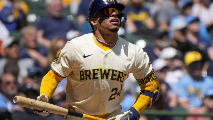 William Contreras leads the way as Brewers hit 5 homers off Martin Perez in 10-2 win over Pirates