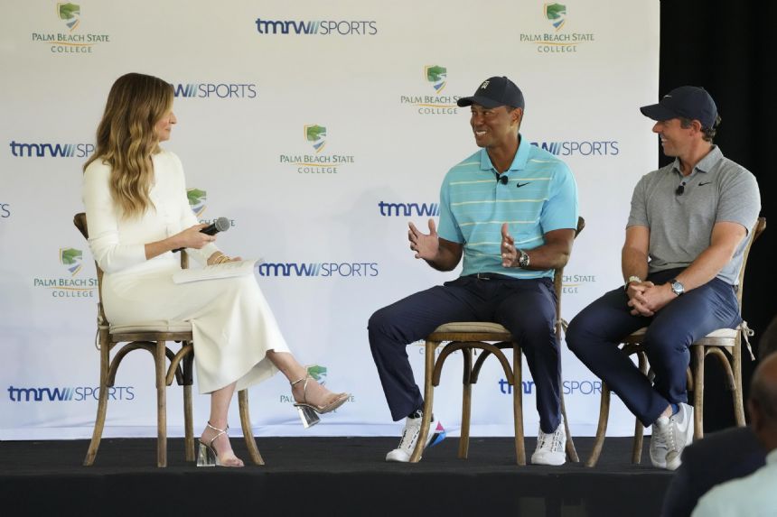 Woods, McIlroy break ground on high-tech golf league site