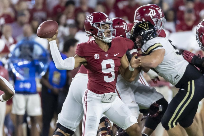 Young, No. 2 Alabama top Vanderbilt 55-3 in SEC opener